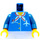 LEGO Blue Torso with Airplane Crew Member Pattern with Blue Arms and Yellow Hands (973)