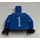 LEGO Blue Torso with German Flag and Variable Number on Back (973)