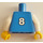 LEGO Blue Torso with Small Adidas Logo and #8 on Back (973)