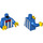 LEGO Bleu Torse avec blanc Rayures et rouge Bow Tie (973 / 76382)