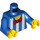 LEGO Azul Torso con Blanco Rayas, Rojo Pajarita y Low Neckline (973 / 76382)