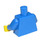 LEGO Blauw Torso met Wit Strepen, Rood Vlinderdas en Low Neckline (973 / 76382)