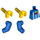 LEGO Bleu Torse avec blanc Rayures, rouge Bow Tie et Low Neckline (973 / 76382)