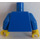 LEGO Blau Town Torso mit Gebogen Zipper (973)