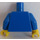 LEGO Azul Town Torso con Curvo Zipper (973)