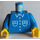 LEGO Blau  Town Torso mit Hemd mit 6 Knöpfen und geknöpften Taschen (973)