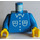 LEGO Blue  Town Torso with shirt with 6 buttons and buttoned pockets (973)