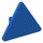LEGO Bleu Triangulaire Sign avec Clip ouvert en &#039;o&#039; (65676)