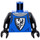 LEGO Blau Tunic Torso mit Pearl Dark Grau Arme und Falcon Schild (973 / 76382)