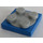 LEGO Blauw Turntable 2 x 2 met Medium Stone Grijs Top (74340)