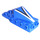 LEGO Blue Wedge 2 x 3 with Brick 2 x 4 Side Studs and Plate 2 x 2 with Black/Silver &quot;V&quot; (2336)
