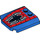 LEGO Blau Keil 4 x 4 Gebogen mit Spiderman Logo (16620 / 45677)