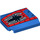 LEGO Bleu Coin 4 x 4 Incurvé avec Spiderman logo (16620 / 45677)