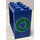 LEGO Blauw Venster 2 x 4 x 3 met Recycling Arrows met afgeronde gaten (4132)