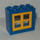 LEGO Blue Window 2 x 4 x 3 with Yellow Panes