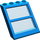 LEGO Blau Fenster 4 x 4 x 3 Roof mit Centre Bar und Transparent Light Blau Glas (6159)