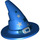 LEGO Blue Wizard Hat with Silver Buckle and Stars with Smooth Surface (6131 / 91712)