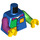 LEGO Blå Kvinde med Firkant Sweatshirt i Several Colors Minifig Torso (973 / 76382)