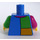 LEGO Blue Woman with Square Sweatshirt in Several Colors Minifig Torso (973 / 76382)