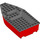 LEGO Båt 8 x 16 x 3 med Dark Stone grå Topp (28925)