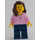 LEGO Bowler met Roze Trui Minifiguur