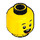 LEGO Boy Head with Open Smile and Two Teeth (Recessed Solid Stud) (3626 / 69189)