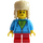 LEGO Boy in Dark Azure Hoodie minifiguur