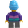 LEGO Boy i Dark Lila Jacka Minifigur