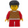 LEGO Boy in Dark Tan Patterned Shirt minifiguur