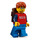 LEGO Boy mit Rucksack, 3 Silber Logos und Brille Minifigur