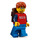 LEGO Boy mit Rucksack, 3 Silber Logos und Glasses Minifigur