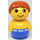 LEGO Boy met Blauw Basis met Wit Riem Primo-figuur