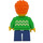 LEGO Boy met Bright Green Sweater minifiguur
