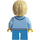 LEGO Boy with Bright Light Blue Hoodie Minifigure