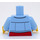 LEGO Boy met Bright Licht Blauw Jasje Minifiguur Torso (973 / 76382)