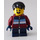 LEGO Boy mit Dunkelrot und Blau Jacke Minifigur