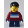 LEGO Boy mit Dunkelrot und Blau Jacke Minifigur