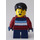 LEGO Boy avec Dark rouge et Bleu Jacket Figurine