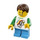 LEGO Boy med Space TShirt Minifigur