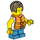 LEGO Boy met Wit Tank Top en Reddingsvest Minifiguur