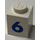 LEGO Brick 1 x 1 with Bold Blue &quot;6&quot; (3005)