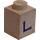 LEGO Brick 1 x 1 with Serif Blue &quot;L&quot; (3005)