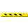 LEGO Backstein 1 x 10 mit Schwarz und Gelb Danger Streifen (Links) Aufkleber (6111)
