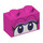 LEGO Brick 1 x 2 with Birdo Purple eyes with Bottom Tube (3004 / 79545)
