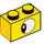 LEGO Backstein 1 x 2 mit Eye looking Links mit Unterrohr (3004 / 38914)
