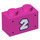 LEGO Brique 1 x 2 avec Number 2 avec tube inférieur (3004)