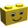 LEGO Steen 1 x 2 met Smiling Gezicht zonder sproeten (3004 / 83201)