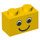 LEGO Stein 1 x 2 mit Smiling Gesicht ohne Sommersprossen (3004 / 83201)