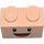 LEGO Stein 1 x 2 mit Noppen auf Ein(e) Seite mit Smiley Gesicht mit Unterrohr (11211 / 72282)