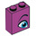LEGO Backstein 1 x 2 x 2 mit Blau Eye Recht mit Innenbolzenhalter (3245 / 52088)